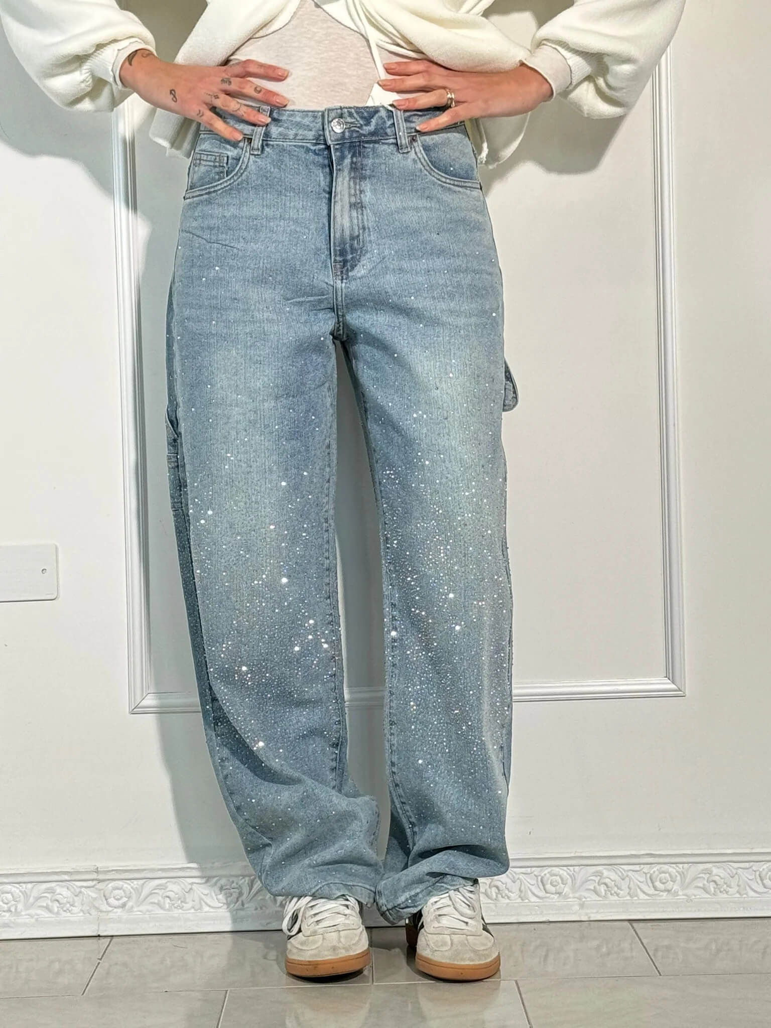Sophie | Pantalon large à paillettes