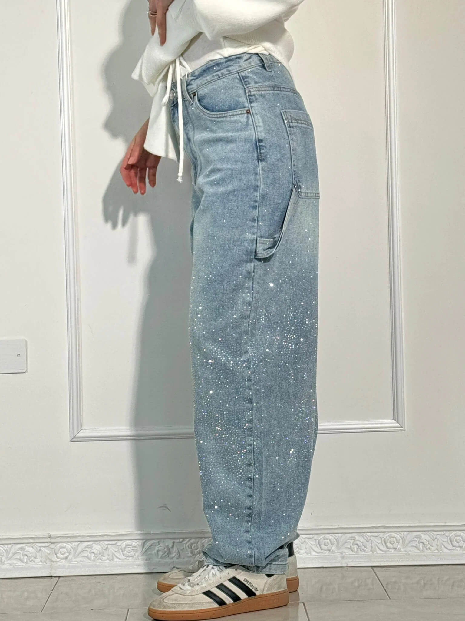 Sophie | Pantalon large à paillettes