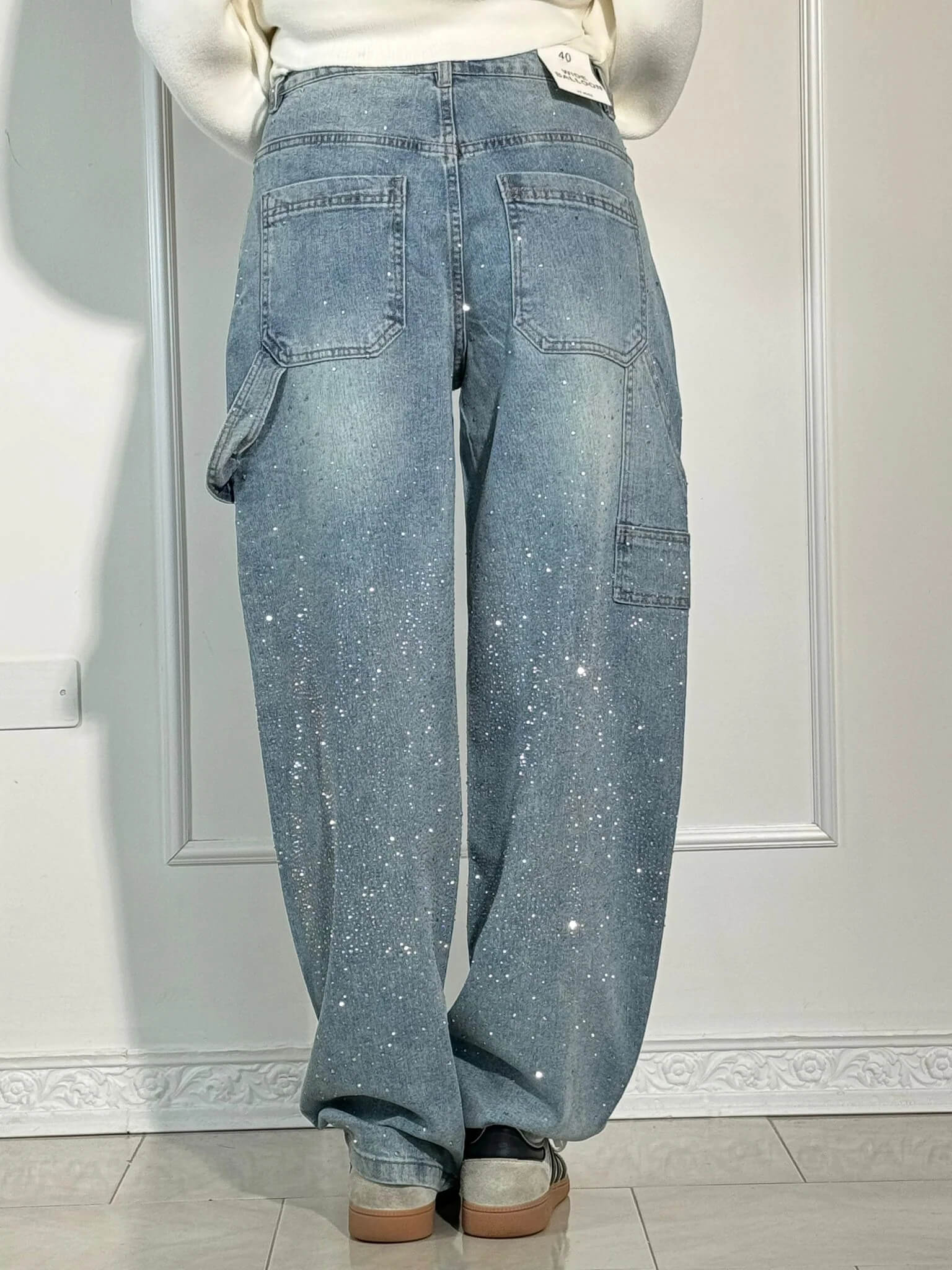 Sophie | Pantalon large à paillettes