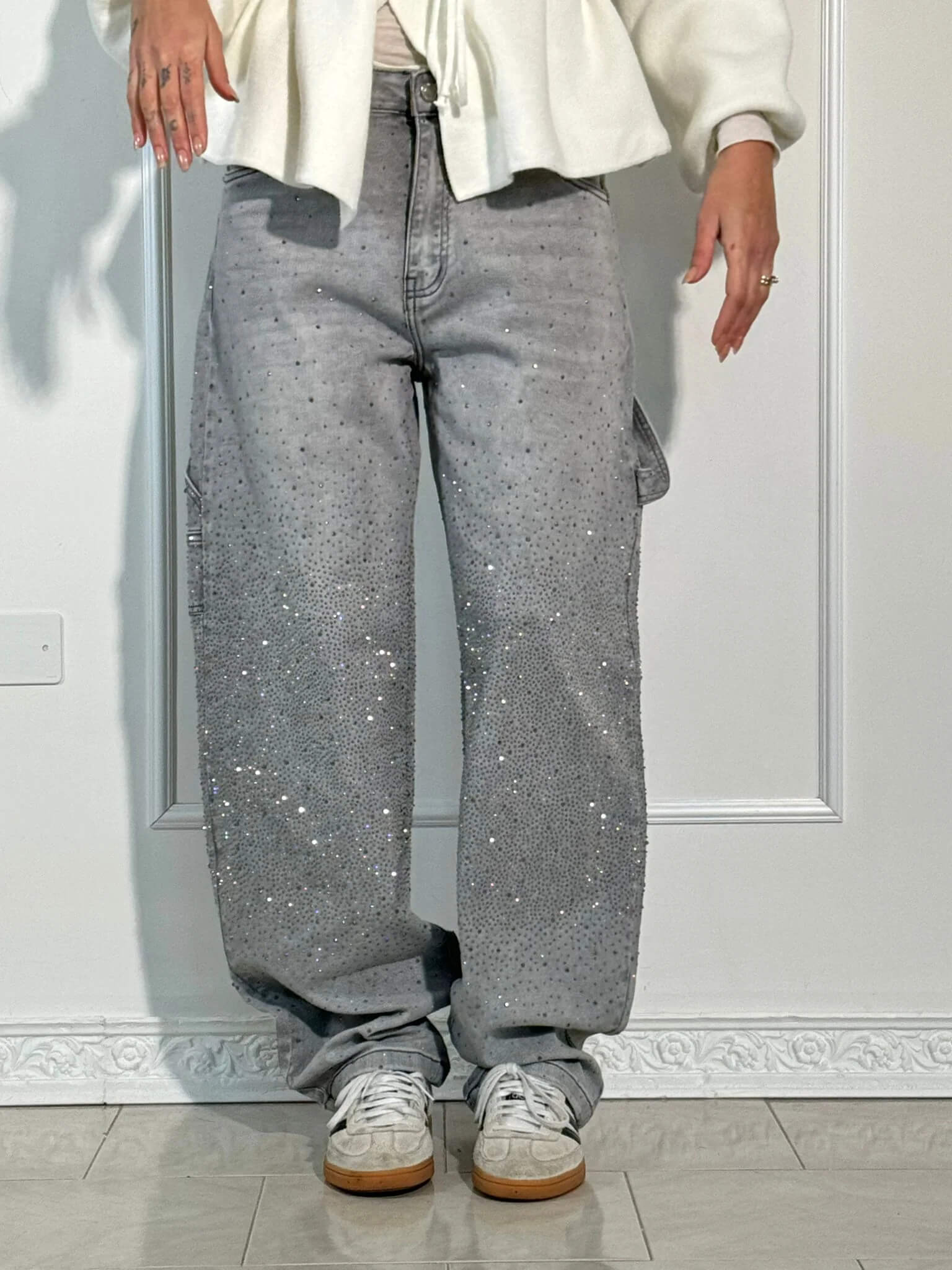 Sophie | Pantalon large à paillettes