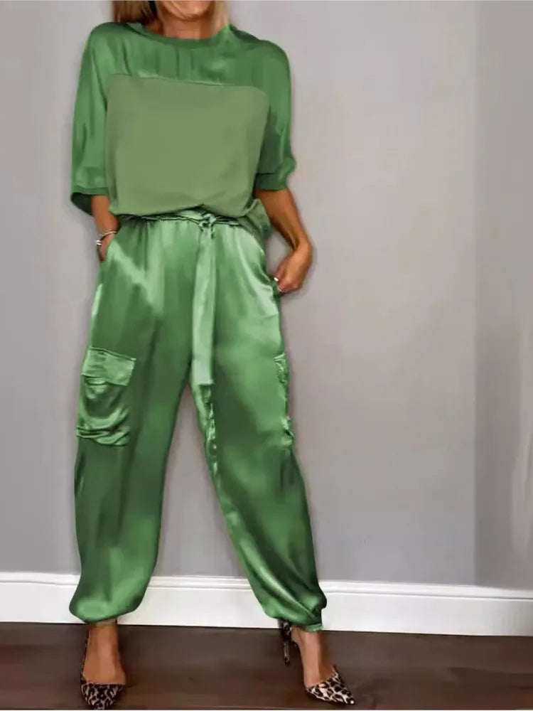 Sylou™ | Ensemble Satin Élégant