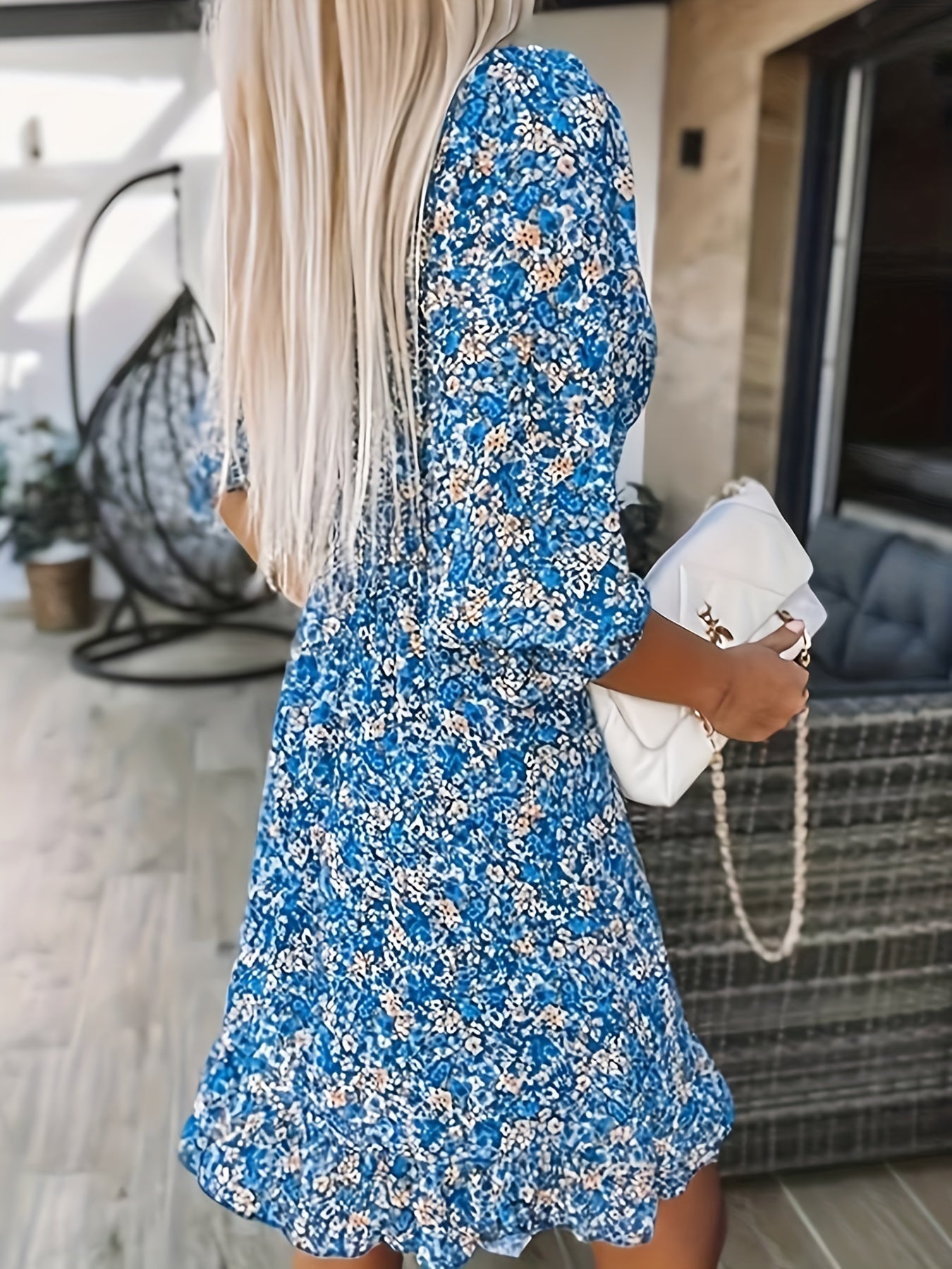 Sylou™ | Robe Bleu Jardin