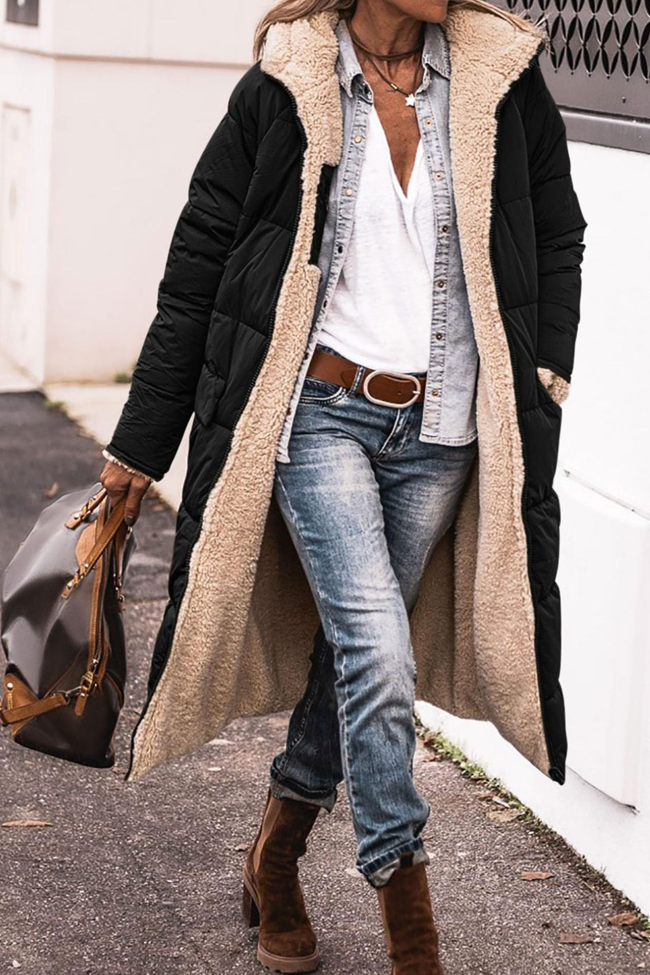 Sylou™ | Manteau Réversible Long