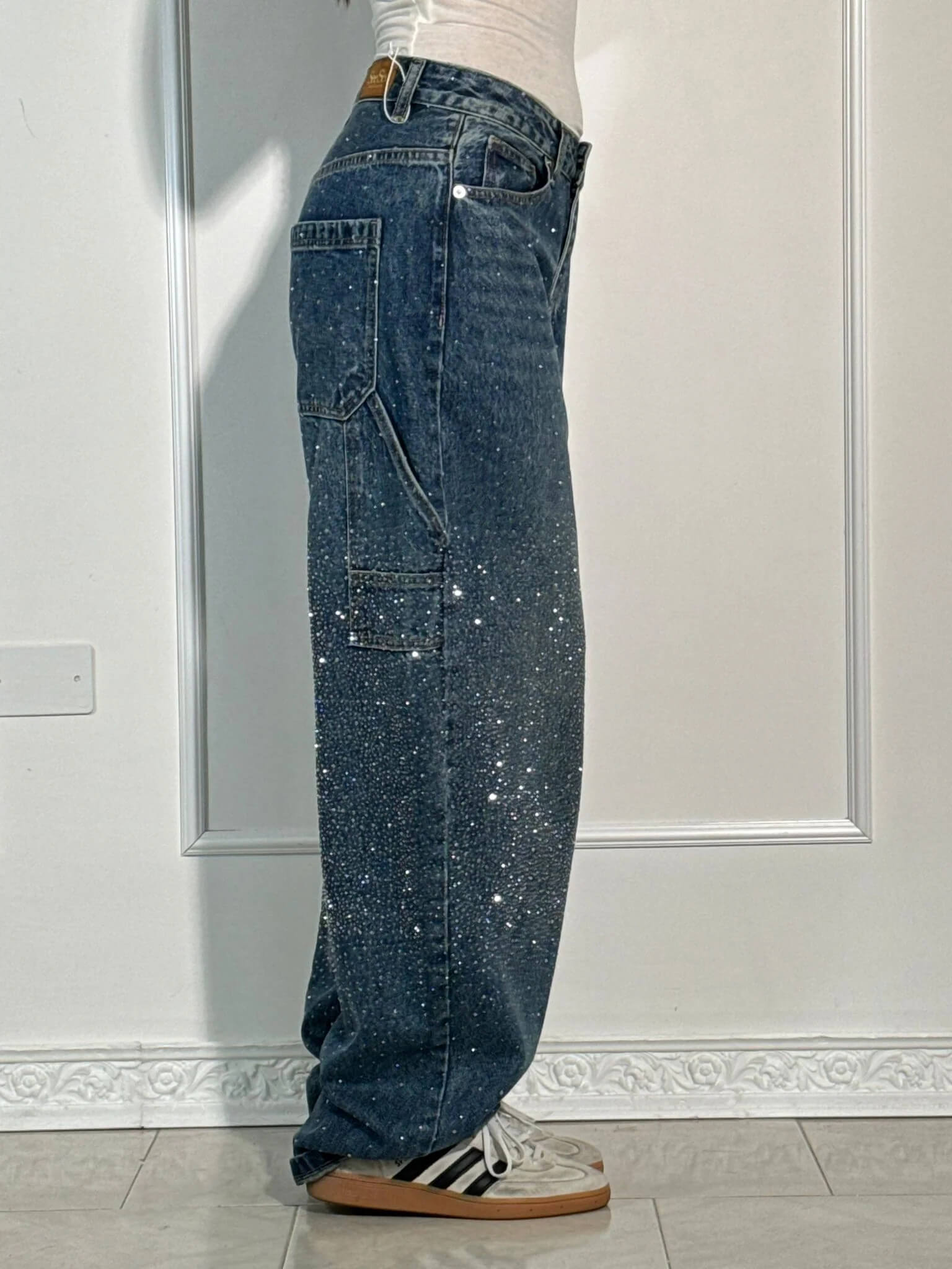 Sophie | Pantalon large à paillettes