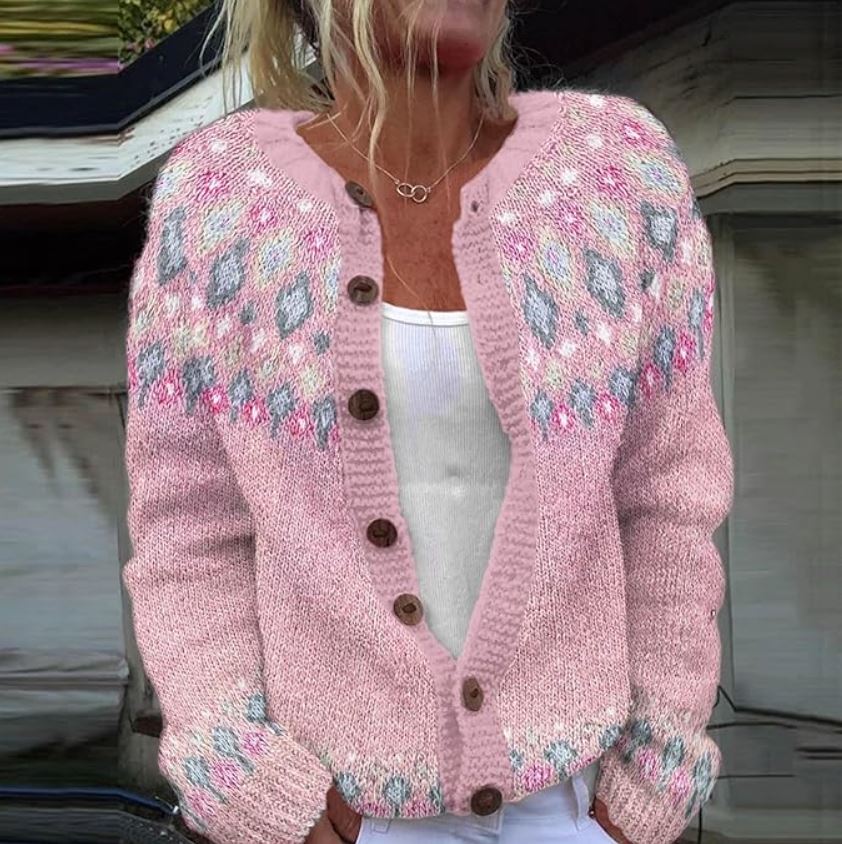 Sylou™ | Le Cardigan Tricot Motif